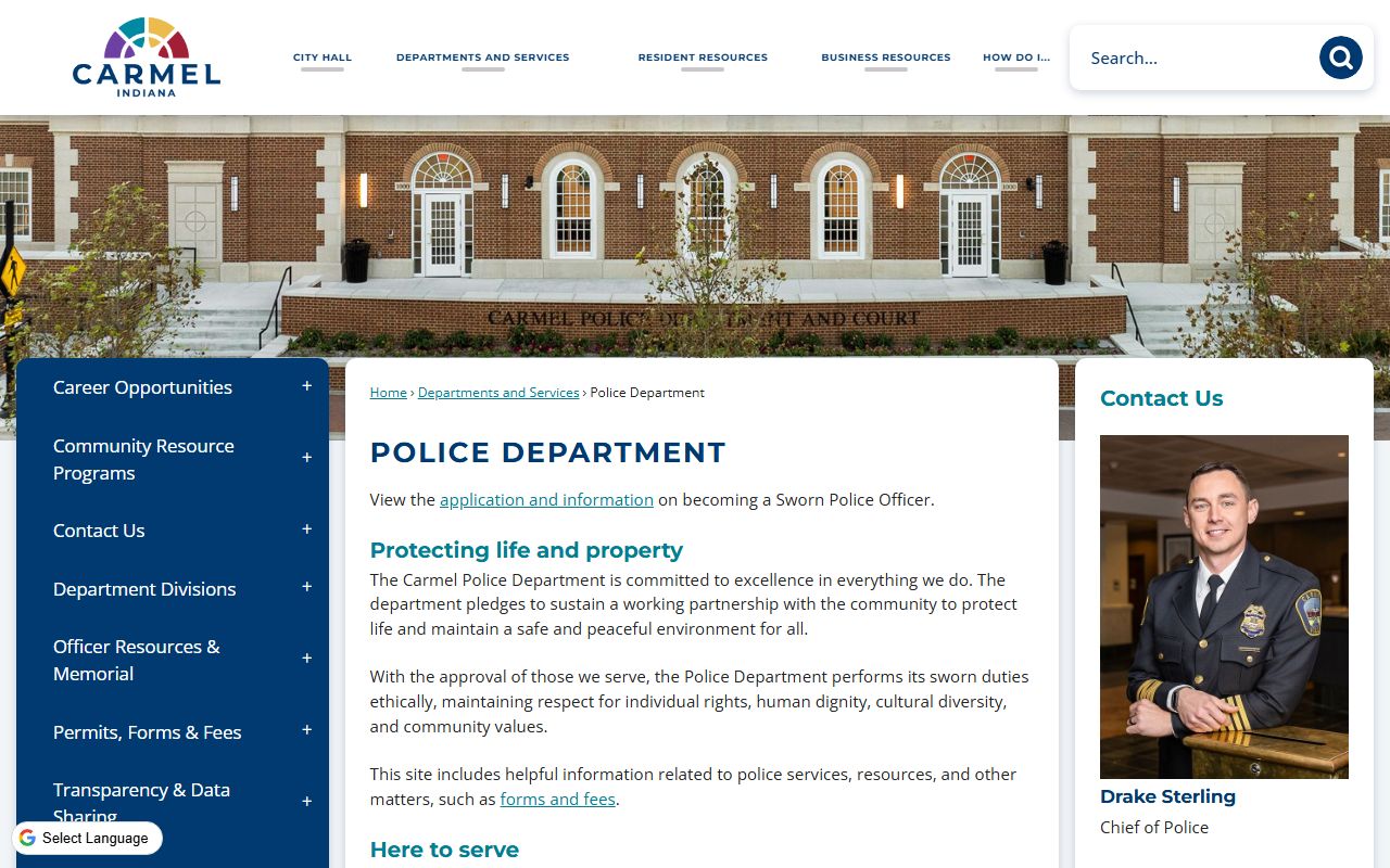 Carmel released inmates Carmel Police Department information page