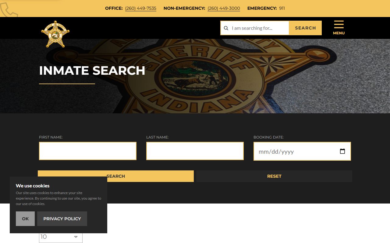 Fort Wayne released inmates Allen County Sheriff inmate search portal