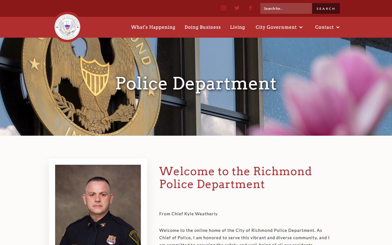 Richmond released inmates police department page Wayne County