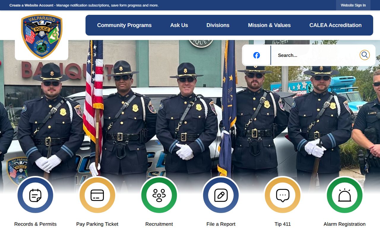 Valparaiso released inmates police department contact page
