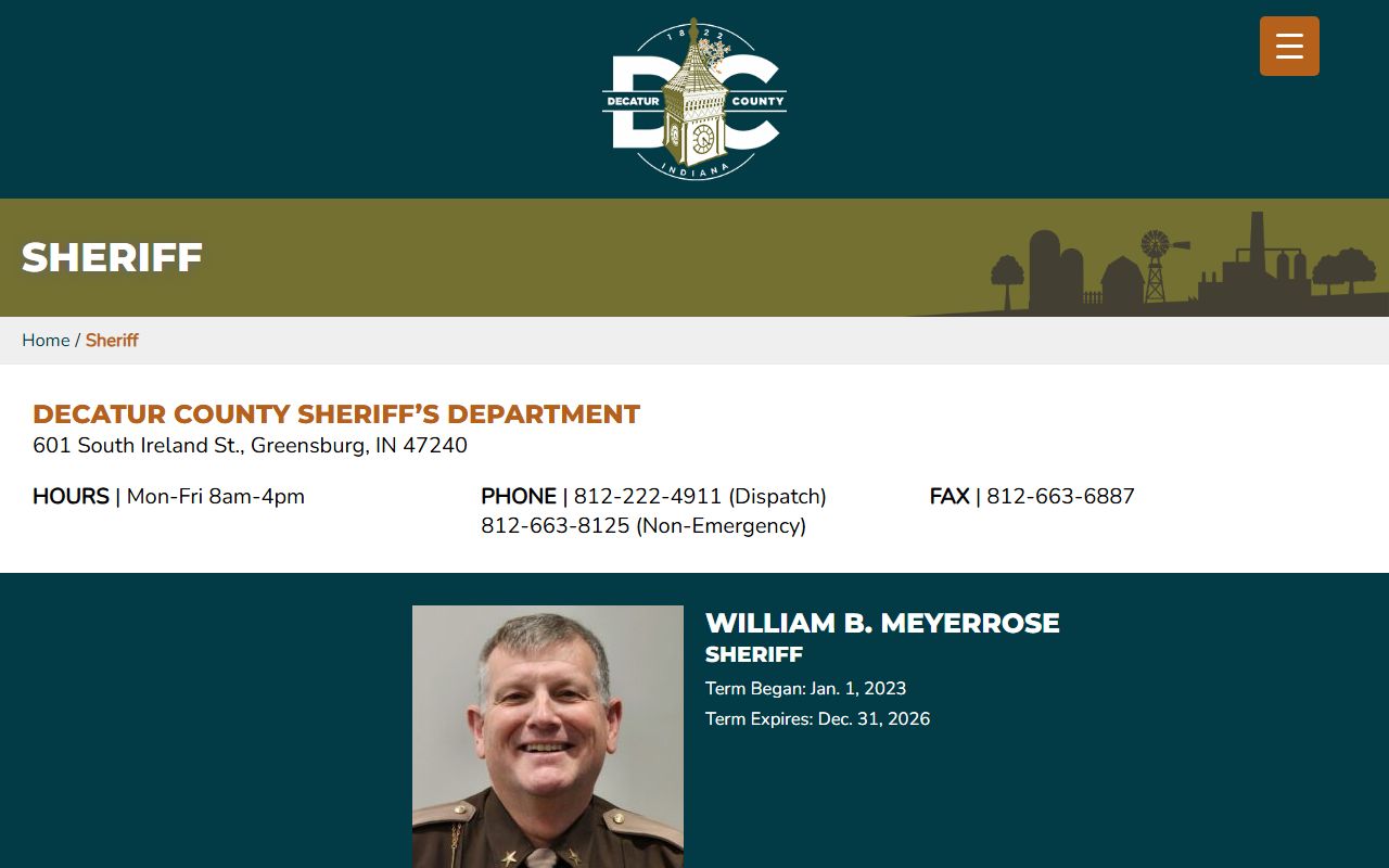 Decatur County released inmates sheriff office Greensburg Indiana