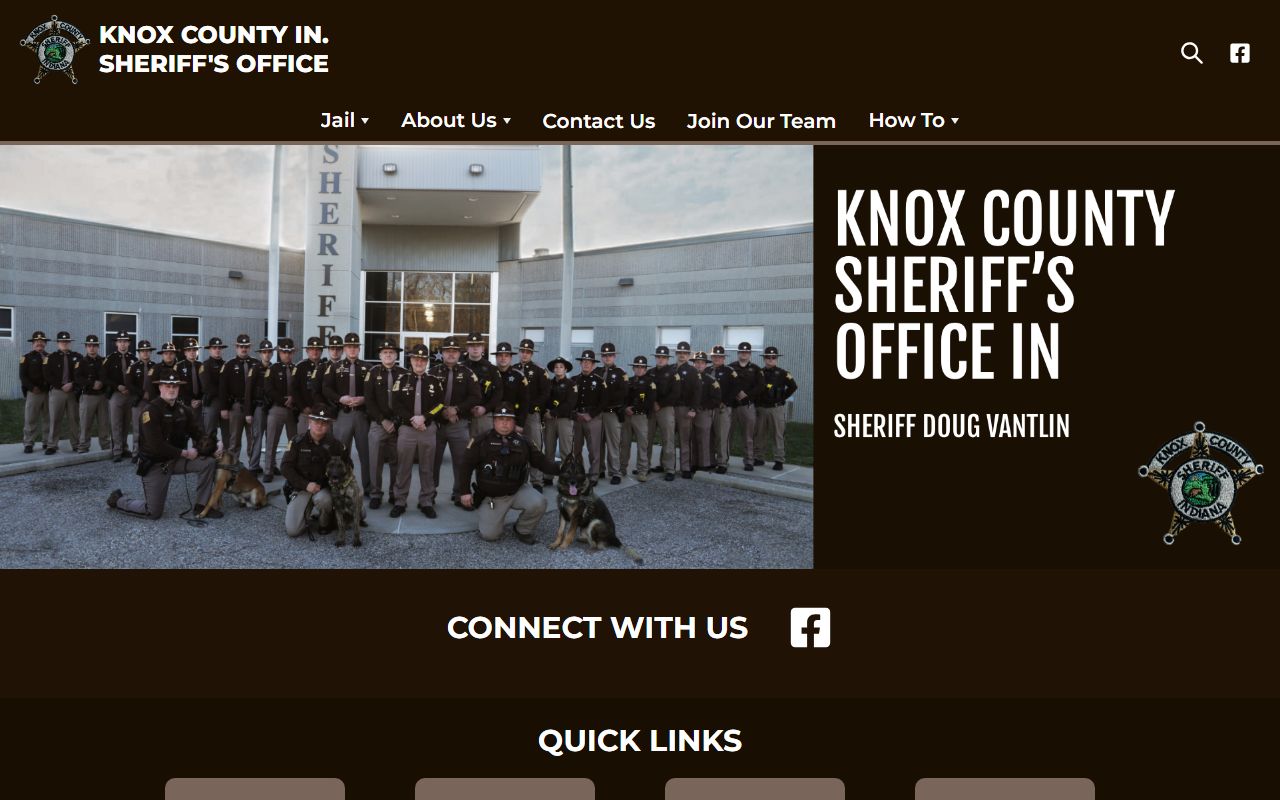 Knox County released inmates sheriff office website Vincennes Indiana