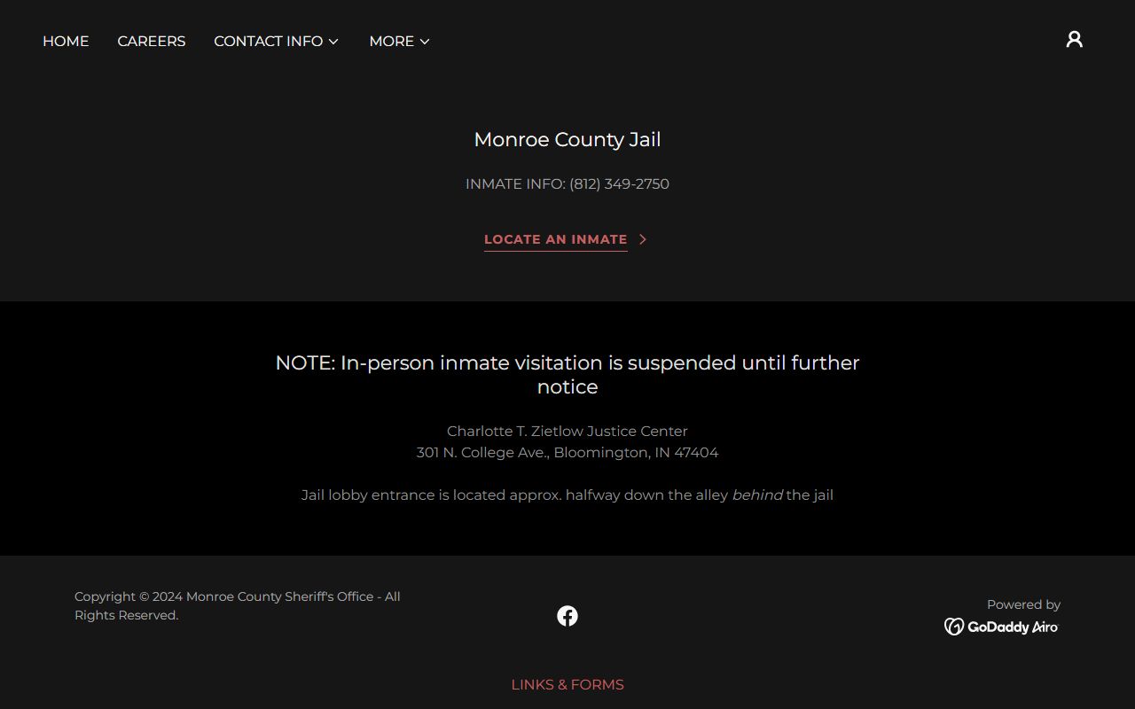 Monroe County released inmates sheriff inmate search Bloomington