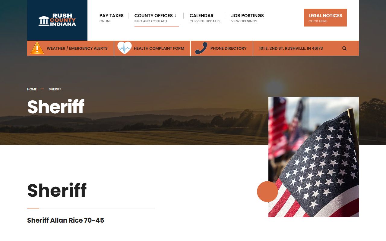 Rush County released inmates sheriff office website jail records