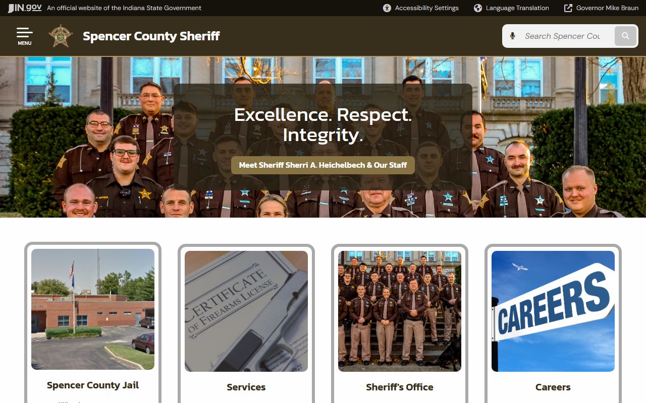 Spencer County Sheriff Office showing Spencer County released inmates resources