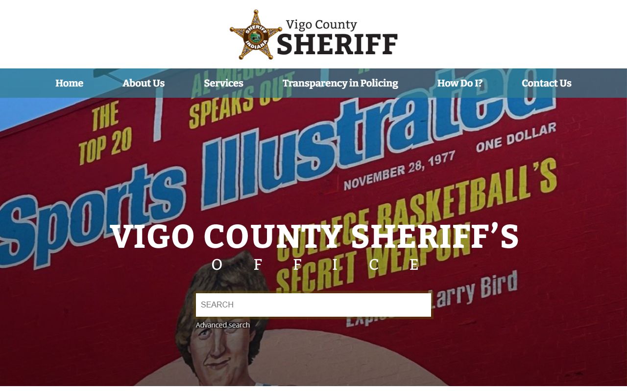 Vigo County Sheriff Office website for released inmates records